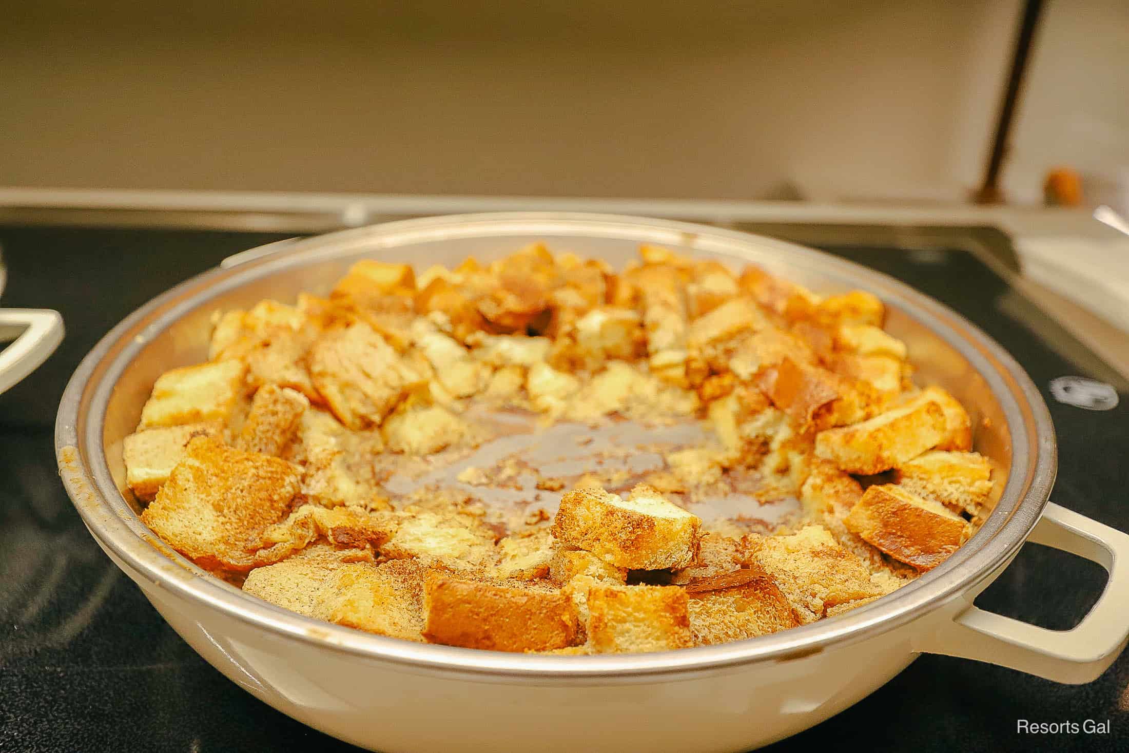 bread pudding on the breakfast buffet at 1900 Park Fare 