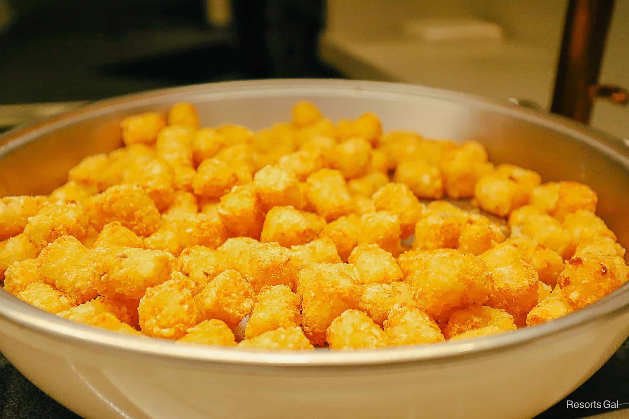 tater tots on the buffet at breakfast 1900 Park Fare 