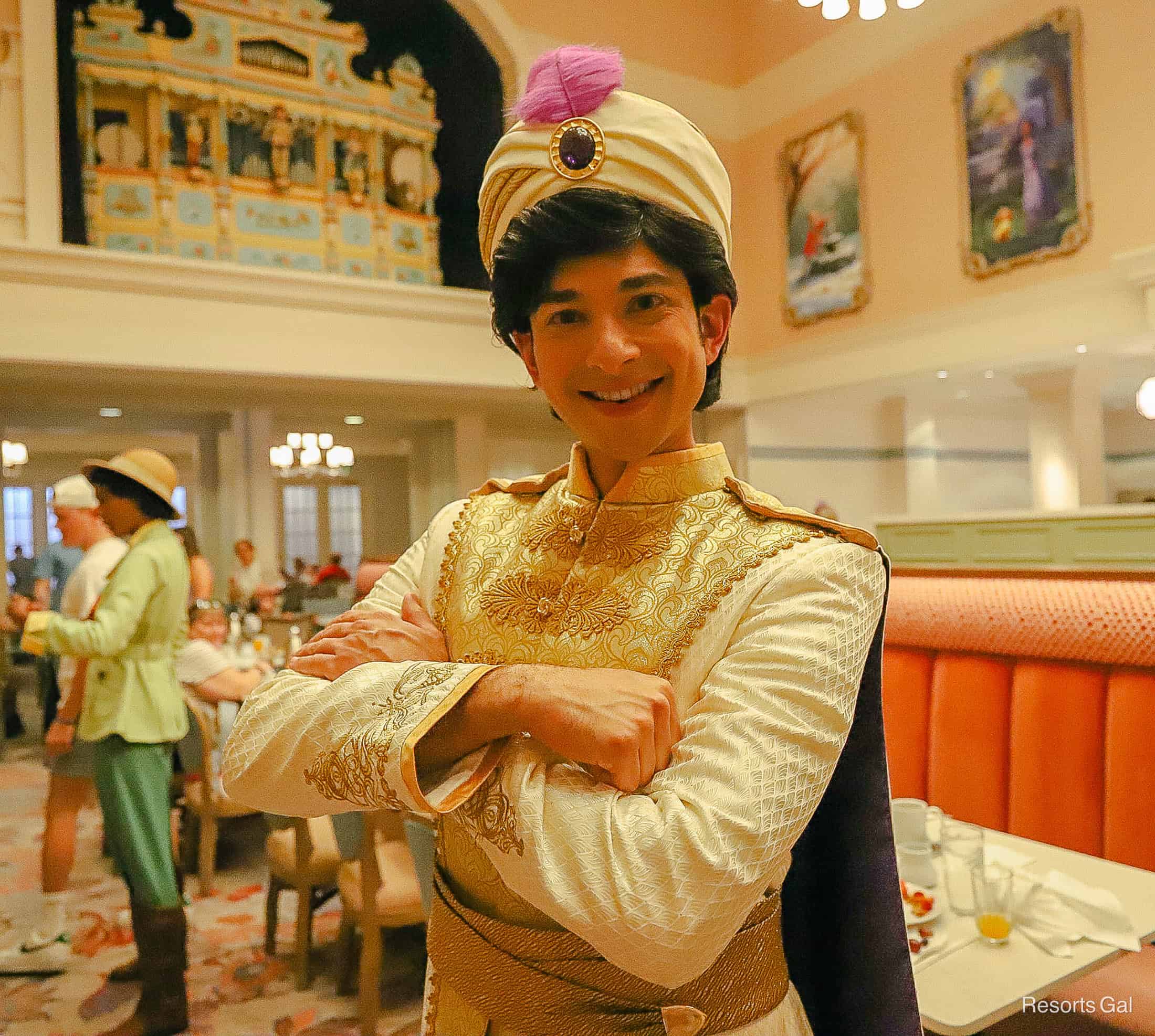 Aladdin as Prince Ali at 1900 Park Fare Character Breakfast at Disney's Grand Floridian 
