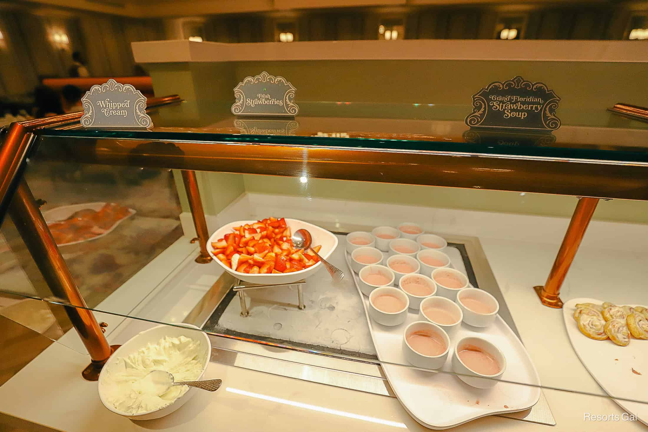 Grand Floridian's strawberry soup with strawberries and whipped cream 