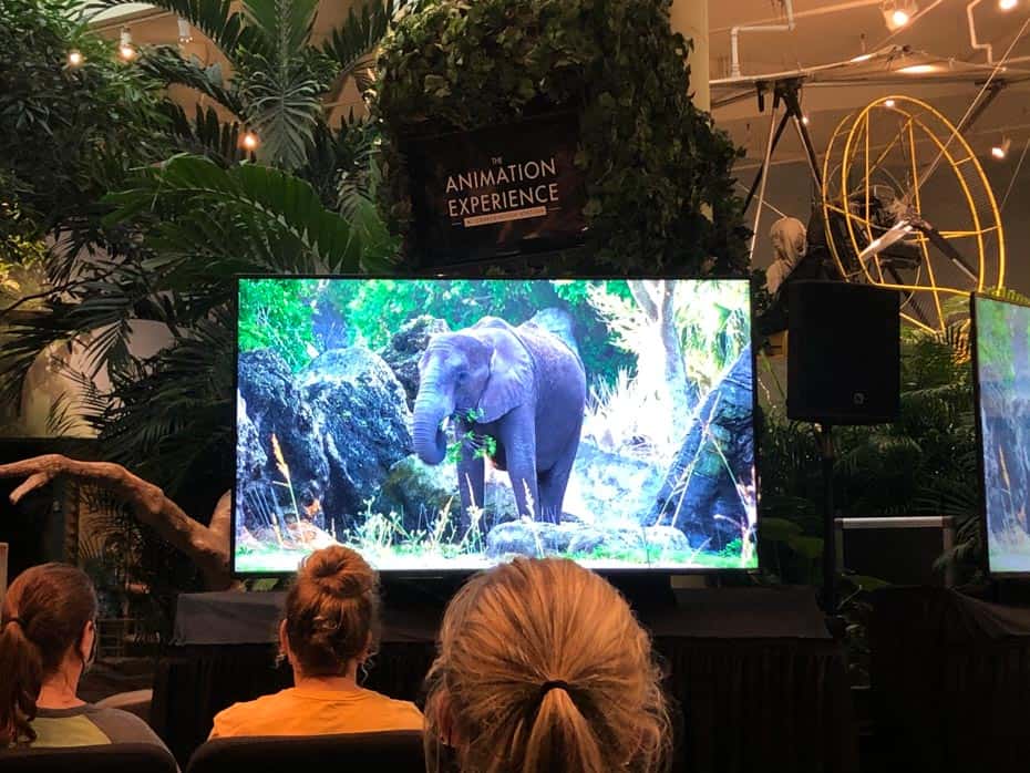 a story about elephants told in the Animation Experience at Disney 