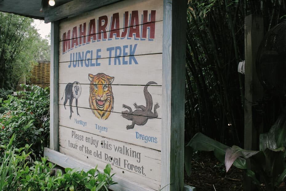 Entrance to Disney Jungle Trek with Tigers