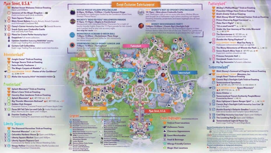 Mickey's Not So Scary Halloween Map