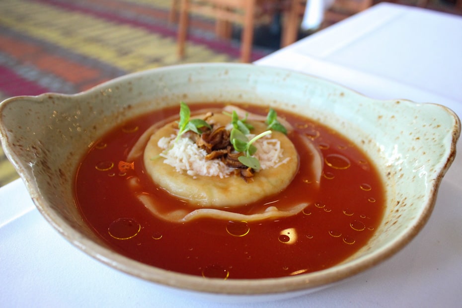 the Sonoma goat cheese ravioli 