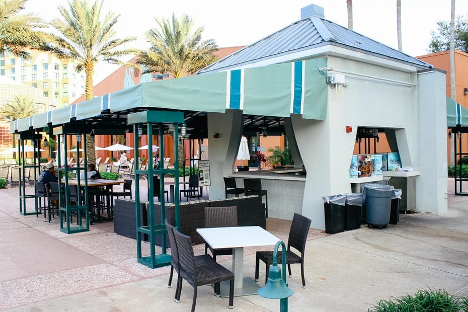 the pool bar at Disney's Swan 