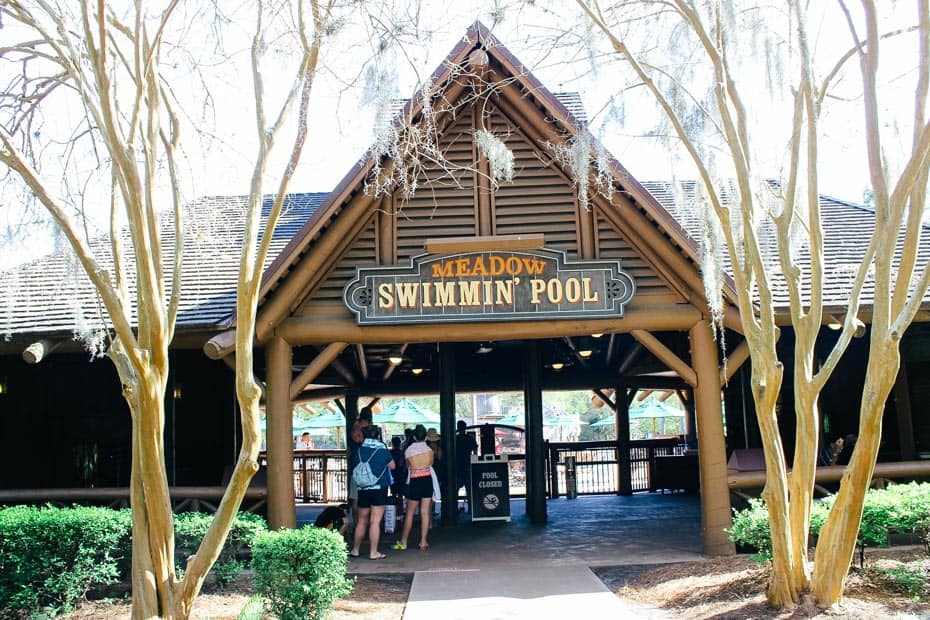 entrance to the Meadow Swimmin' Pool at Fort Wilderness