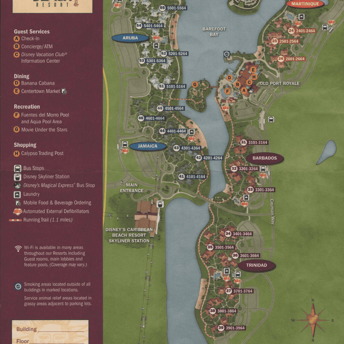 Caribbean Beach Resort Map 2021 Disney's Caribbean Beach Resort Map – Resorts Gal