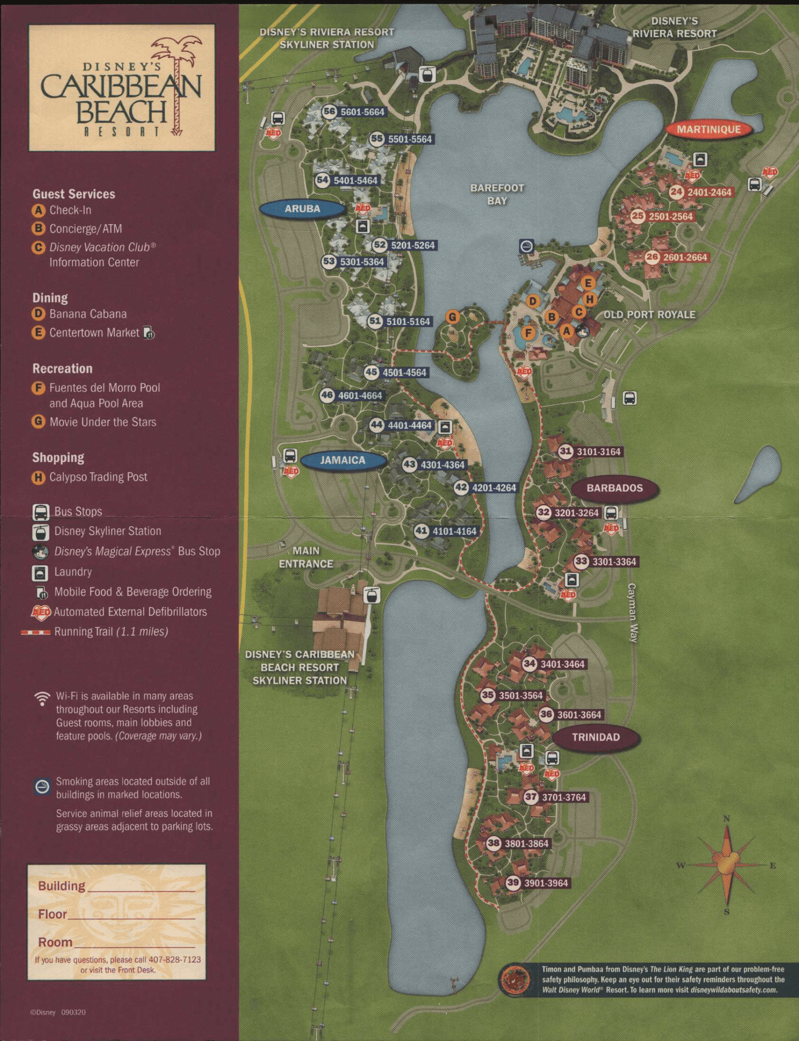 Disney 39 s Caribbean Beach Resort - CaribbeanBeachResortMap 1573x2048 