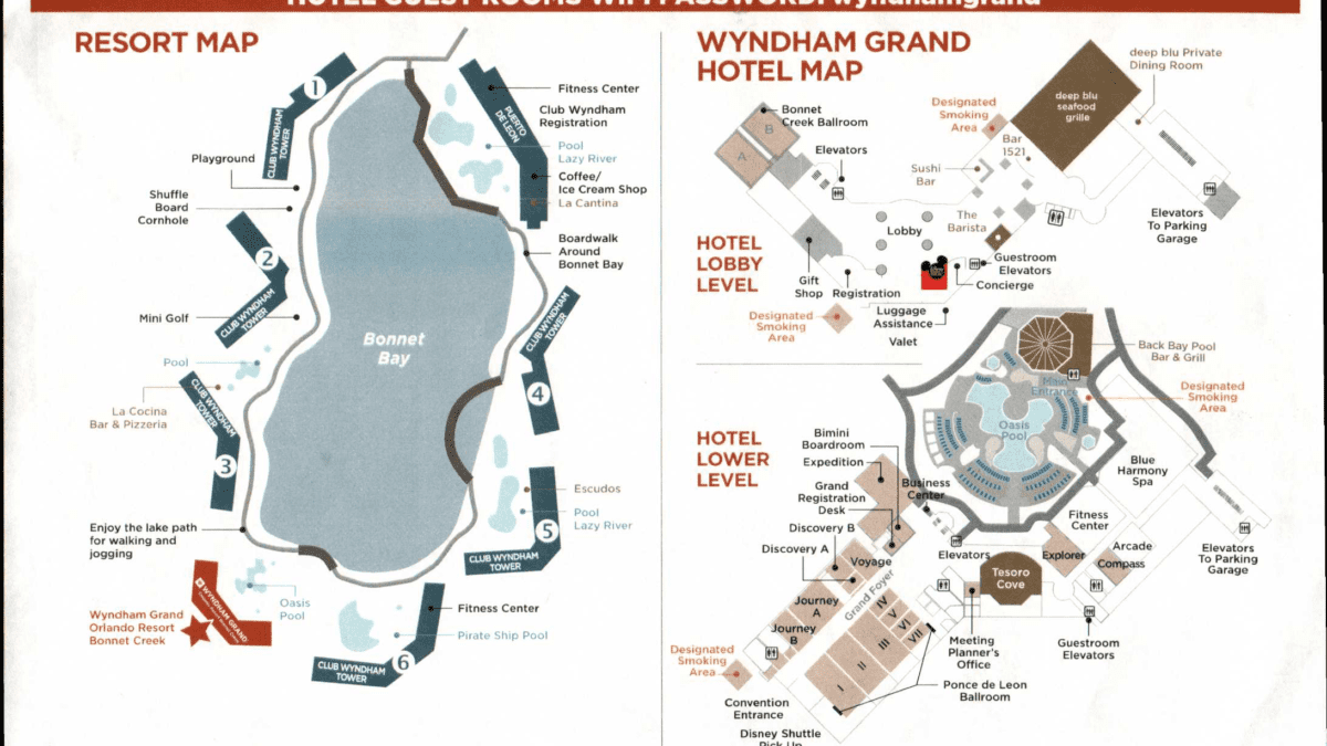 Wyndham Bonnet Creek Resort Map Wyndham Grand Orlando Bonnet Creek Map – Resorts Gal