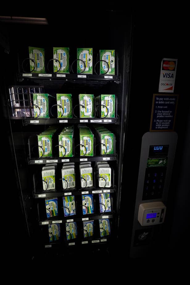 the vending machine for detergent and softener at Port Orleans Riverside 
