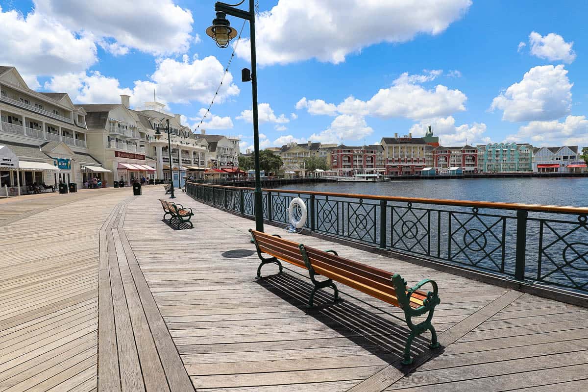 A view of the Boardwalk after you've crossed most of it.