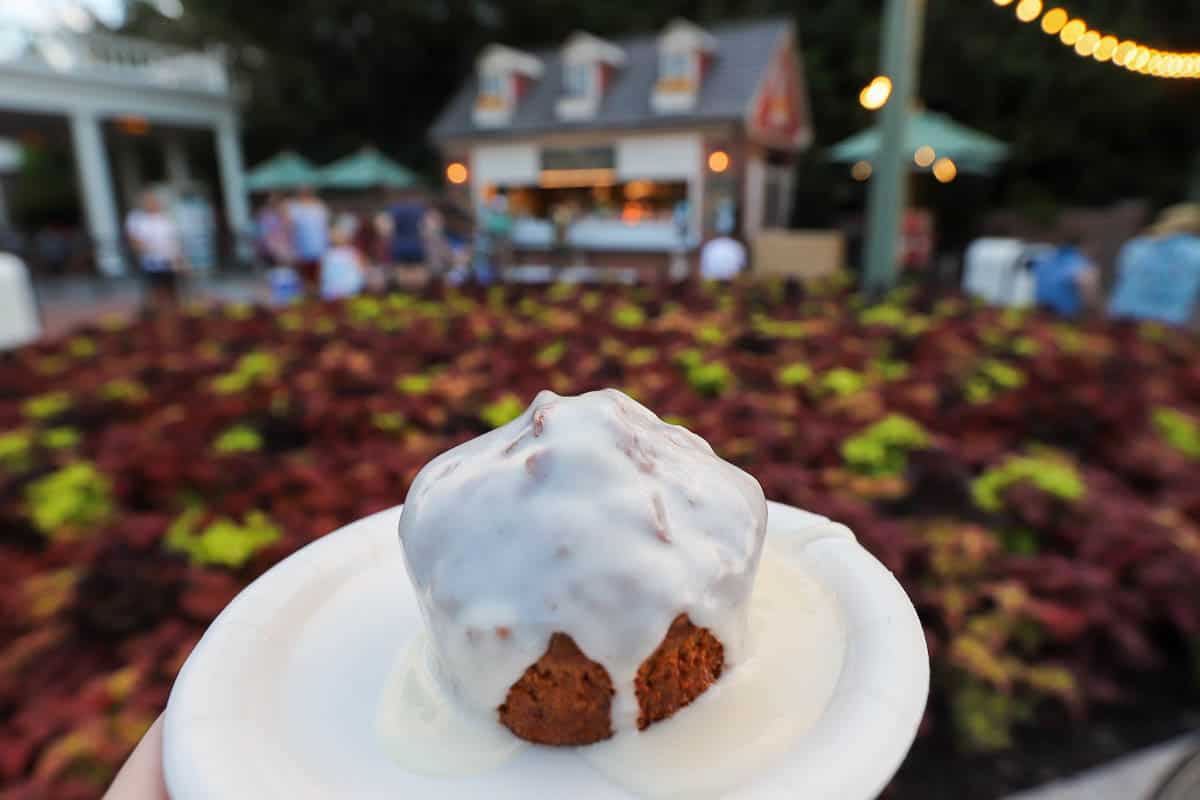 carrot cake from Flavors of America at Epcot's Food and Wine