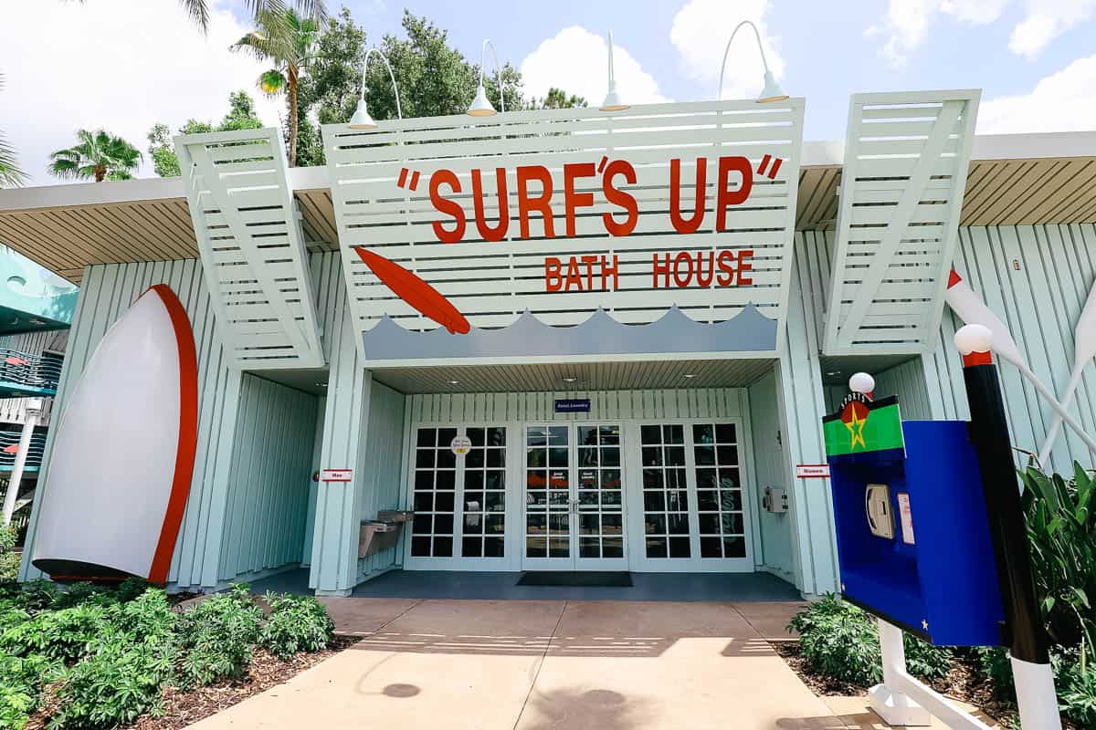 Surf's Up Bath House at Disney's All-Star Sports Pool