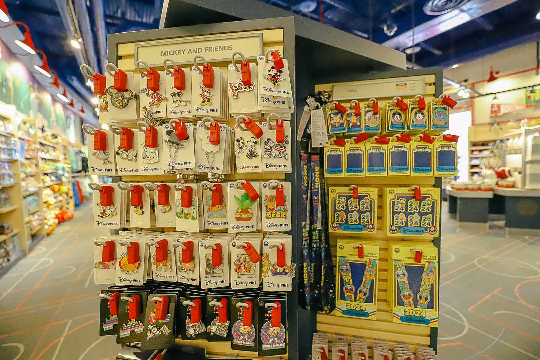collector pins and lanyards at Disney's All-Star Sports 