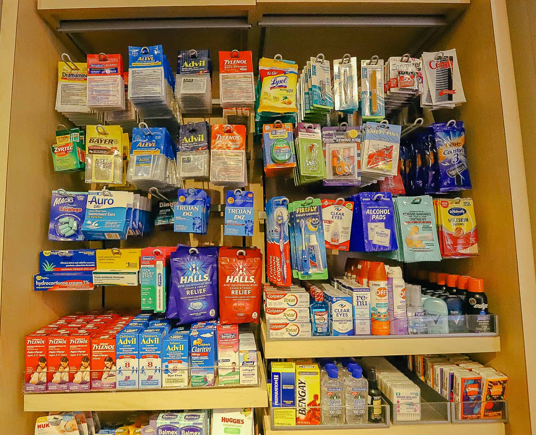 health and personal items like over-the-counter medicine