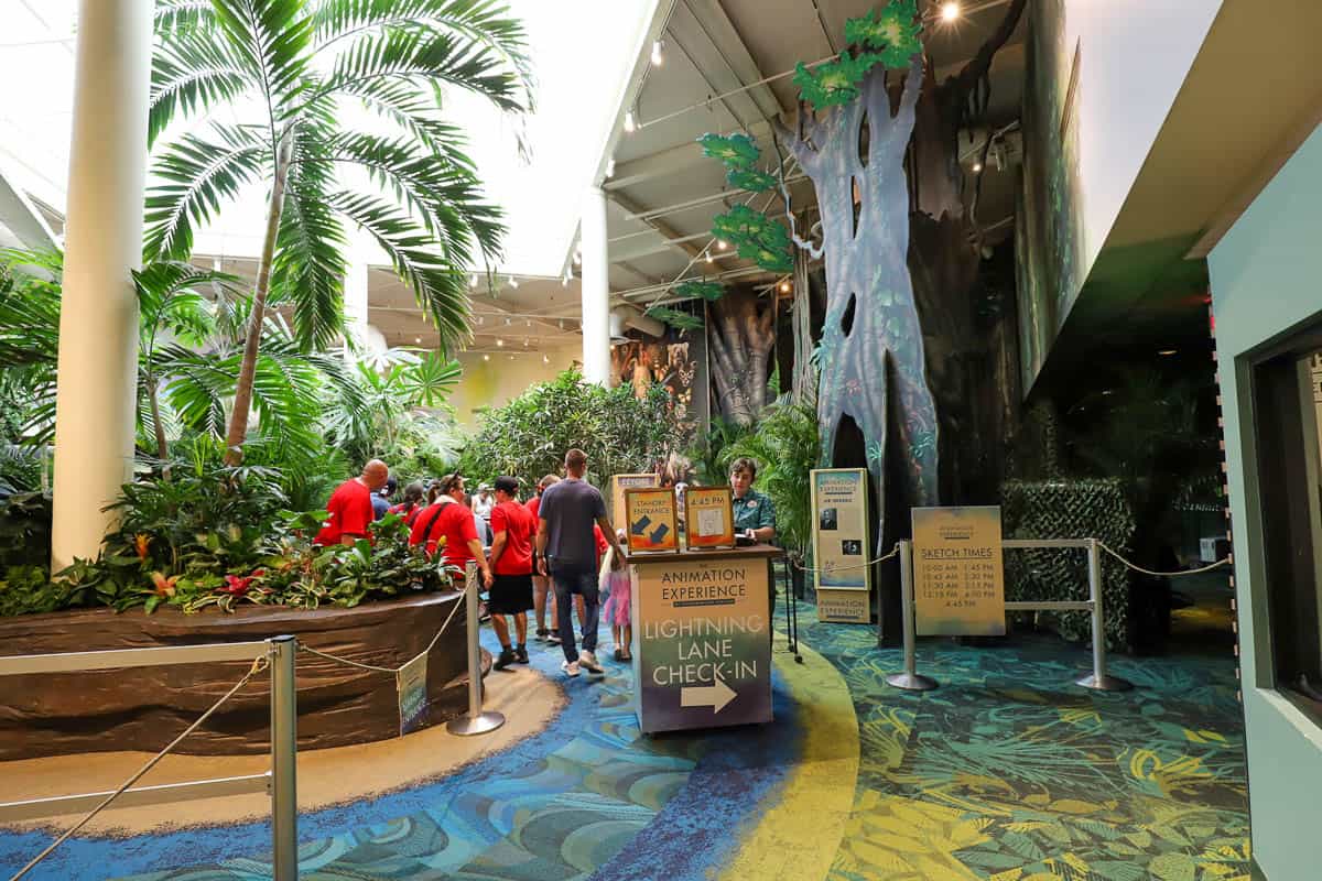 guests joining the queue for the Animation Experience at Disney's Animal Kingdom 