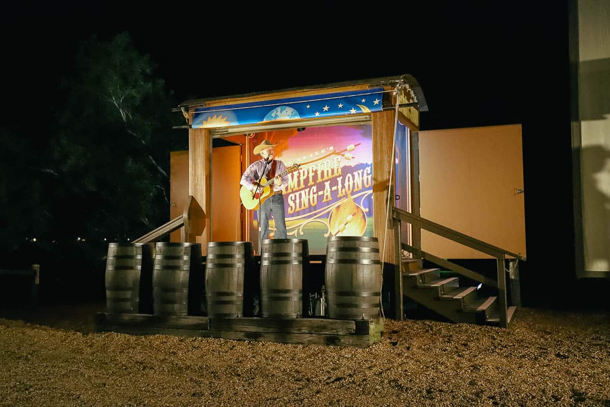 The cowboy who sings at Fort Wilderness. 