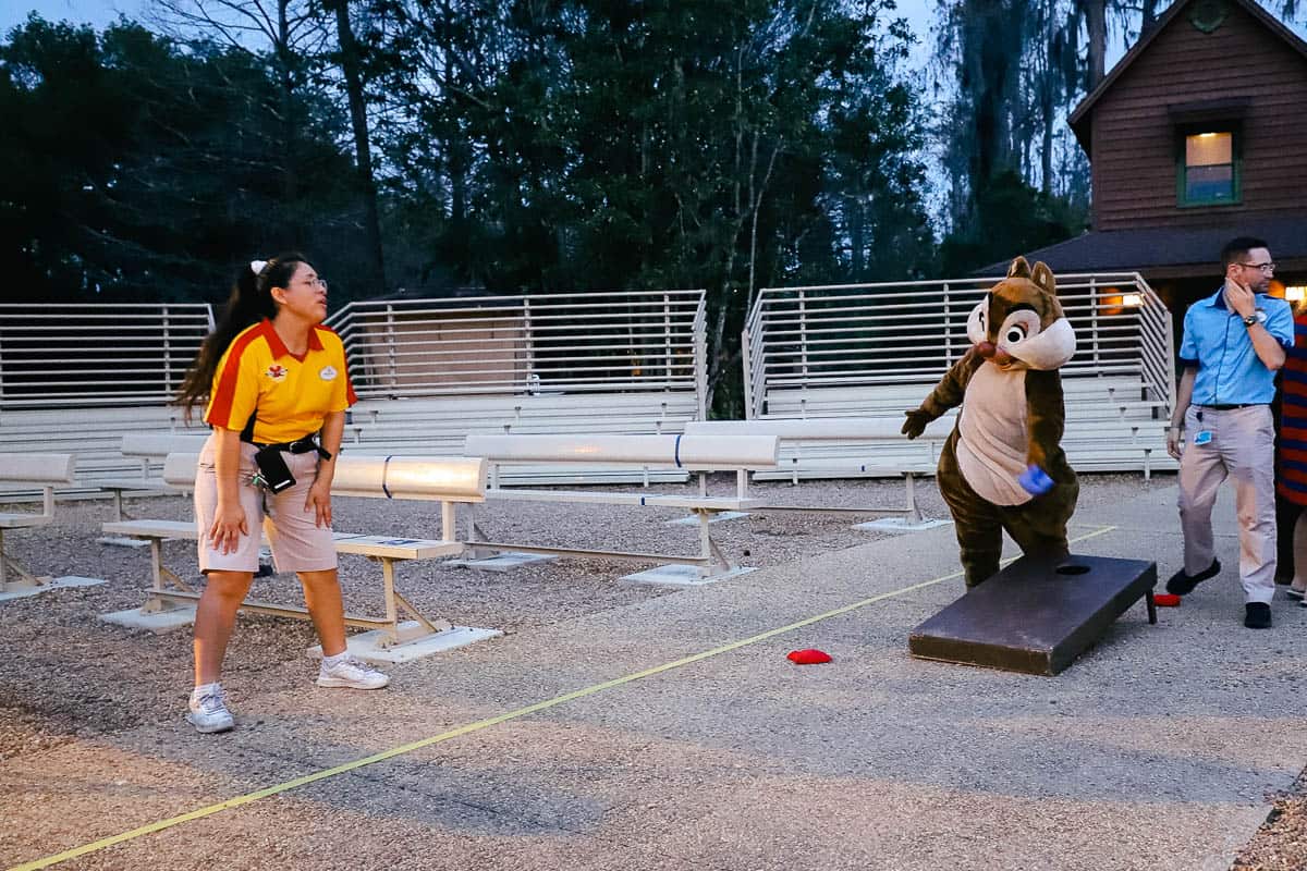 Chip and Dale playing a game.