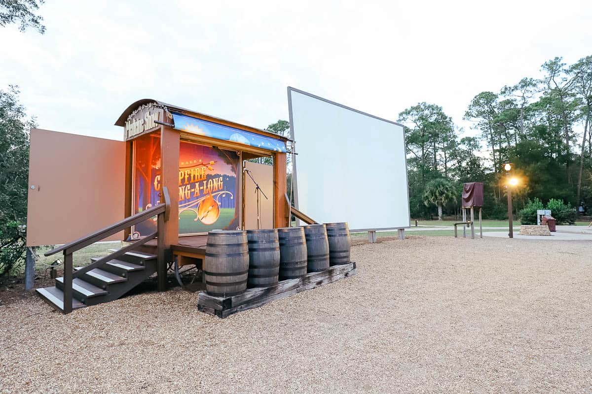 Stage for the Campfire Sing-A-Long 