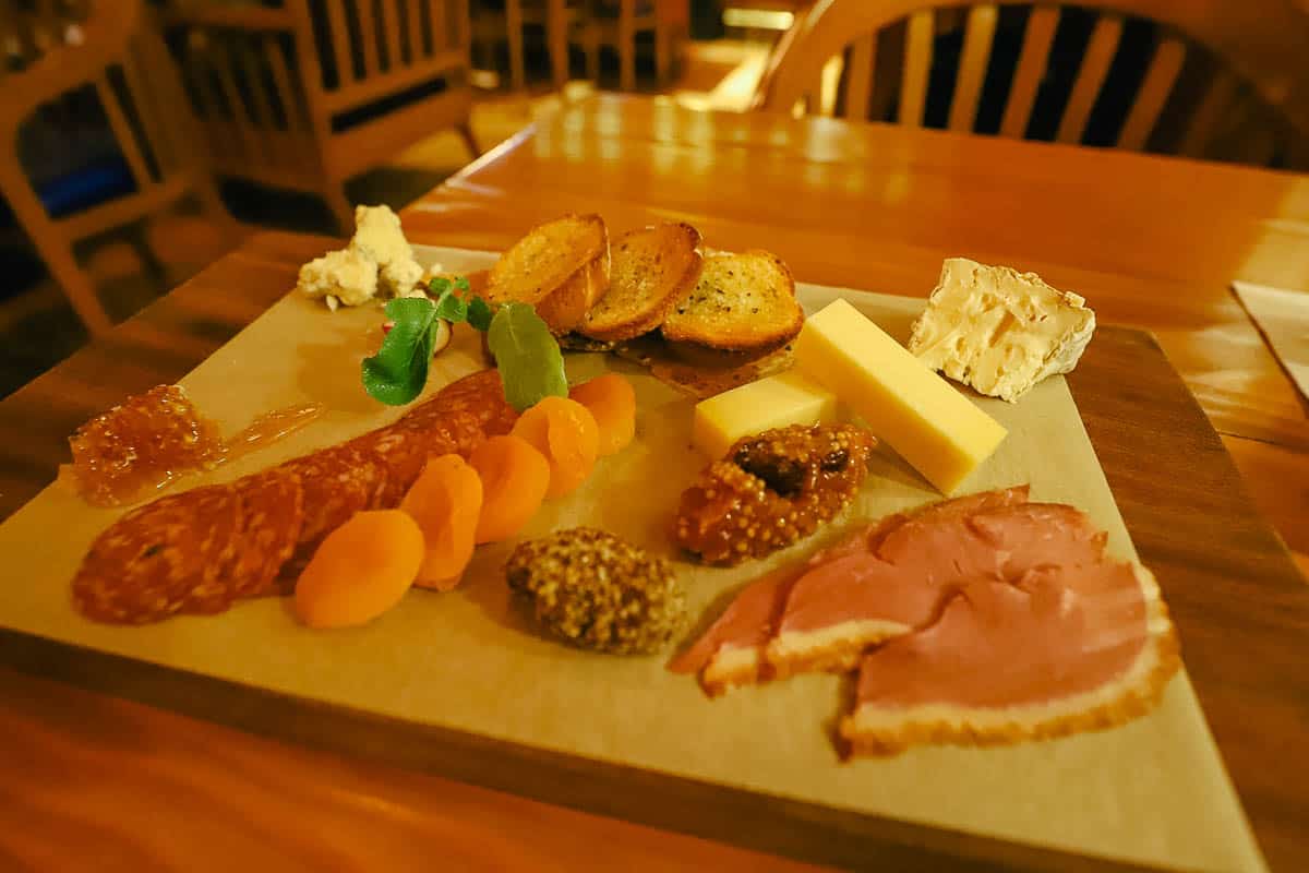 charcuterie spread from Disney's Yacht Club