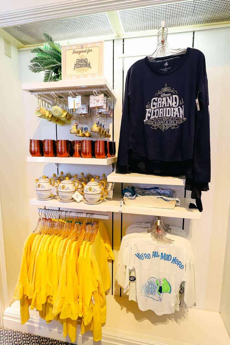 more Grand Floridian long sleeve shirts, ornaments, and other resort-branded merchandise
