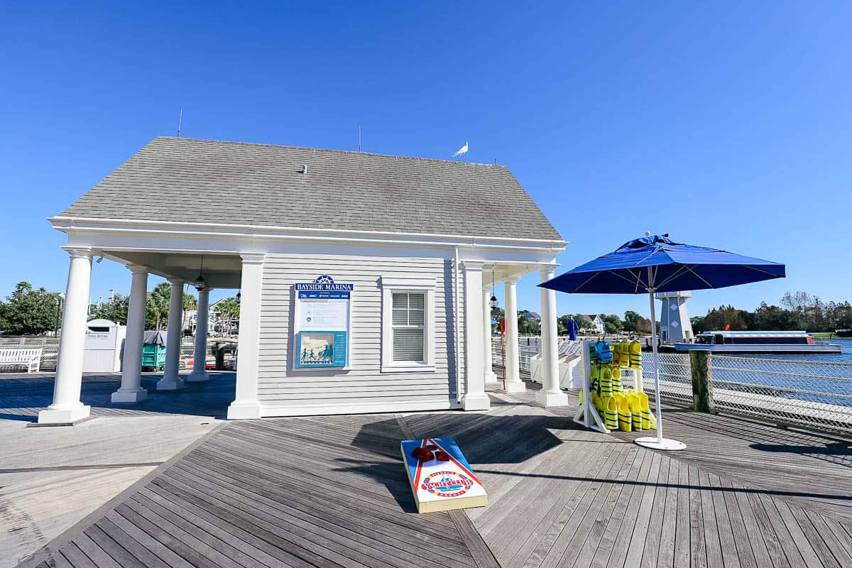 the Bayside Marina at Disney's Yacht Club 