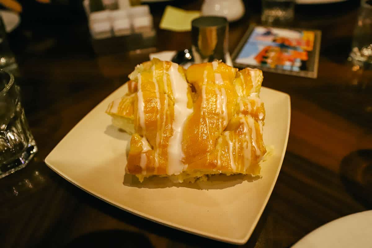 Pineapple Breakfast Bread brought to the table. 