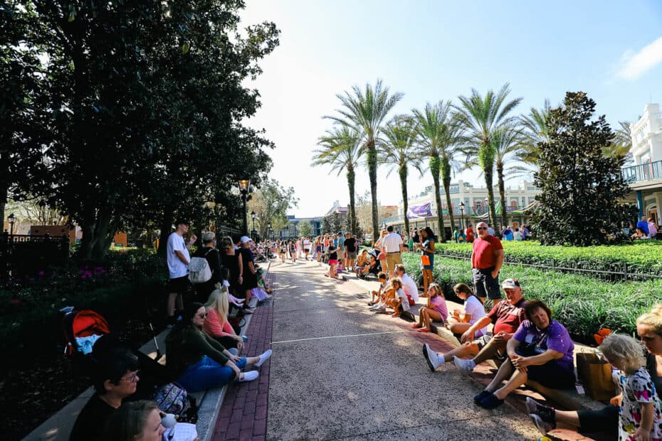 guests waiting on the parade 