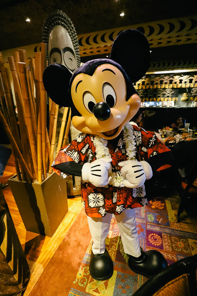 Mickey Mouse at in Hawaiian shirt 