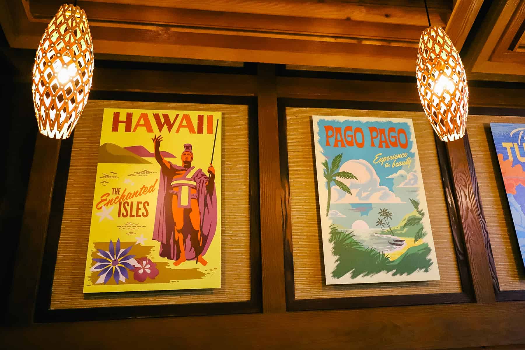 Polynesian posters inside Captain Cook's 