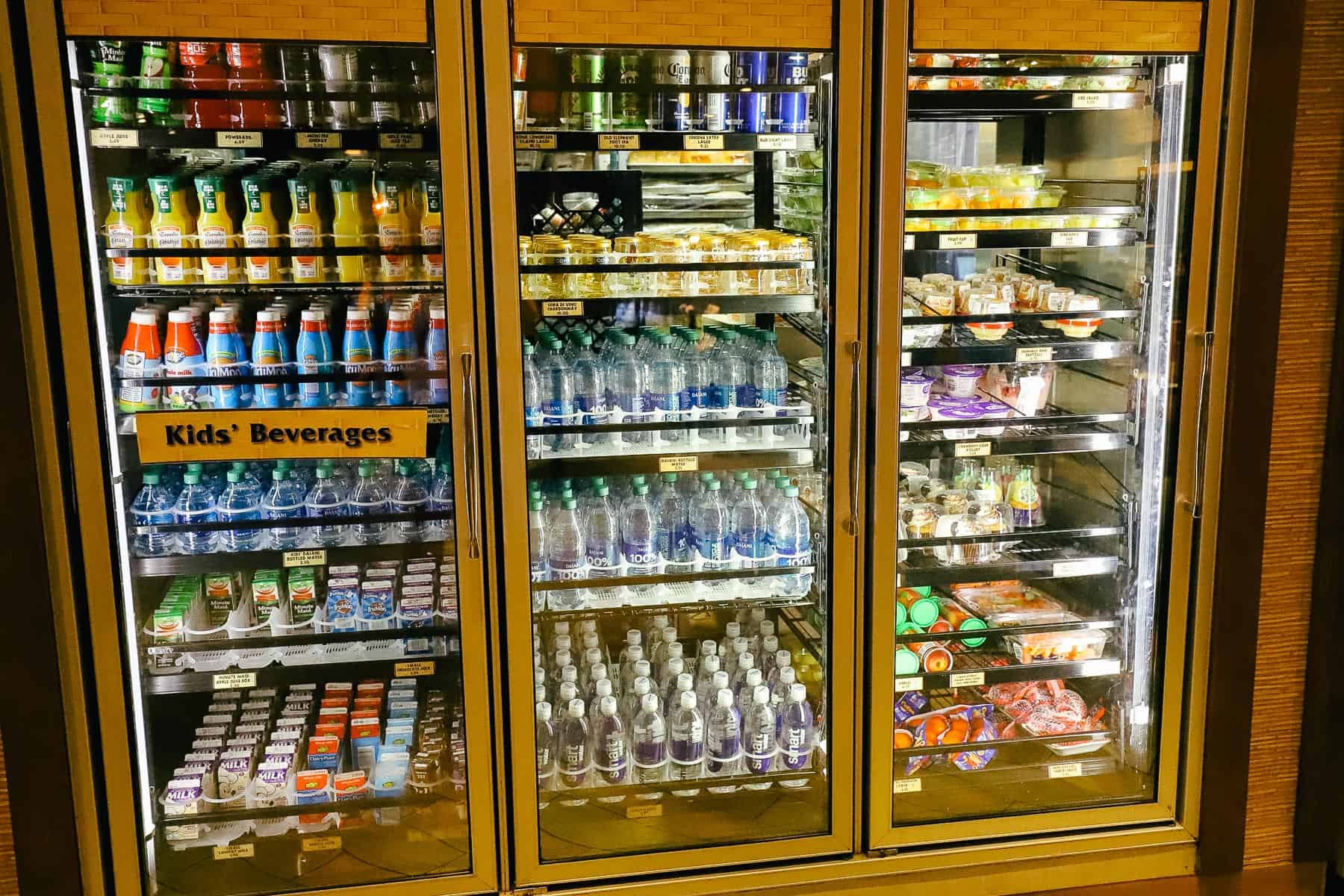 refrigerated case with grab and go items in Capt. Cook's 