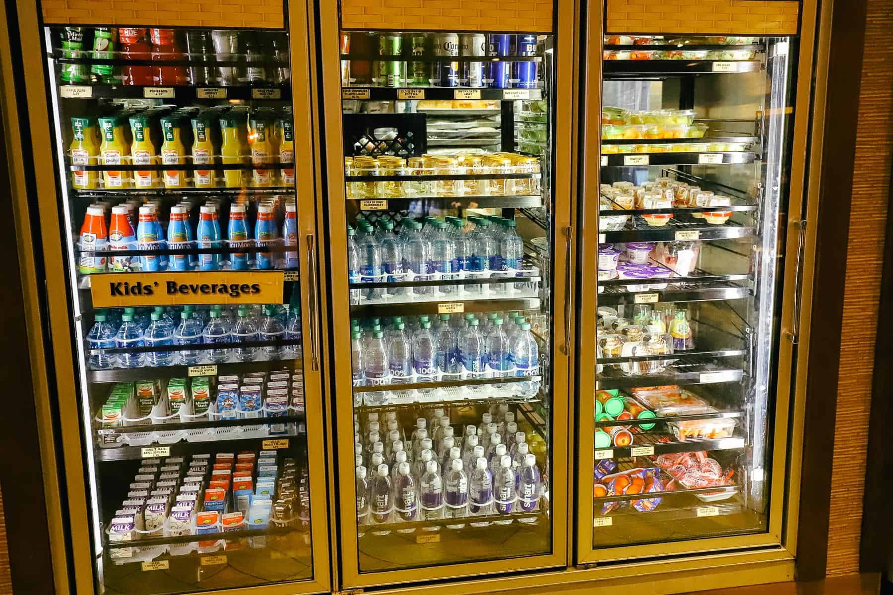 refrigerated cases with grab and go items 