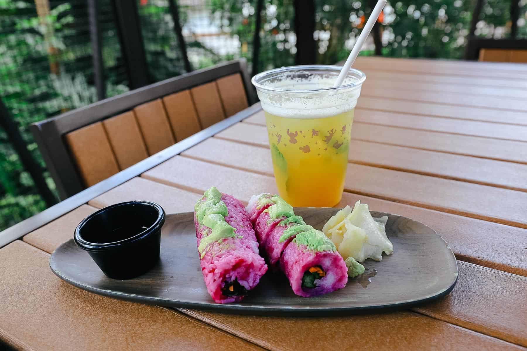 rainbow sushi roll with Skipper Sipper 