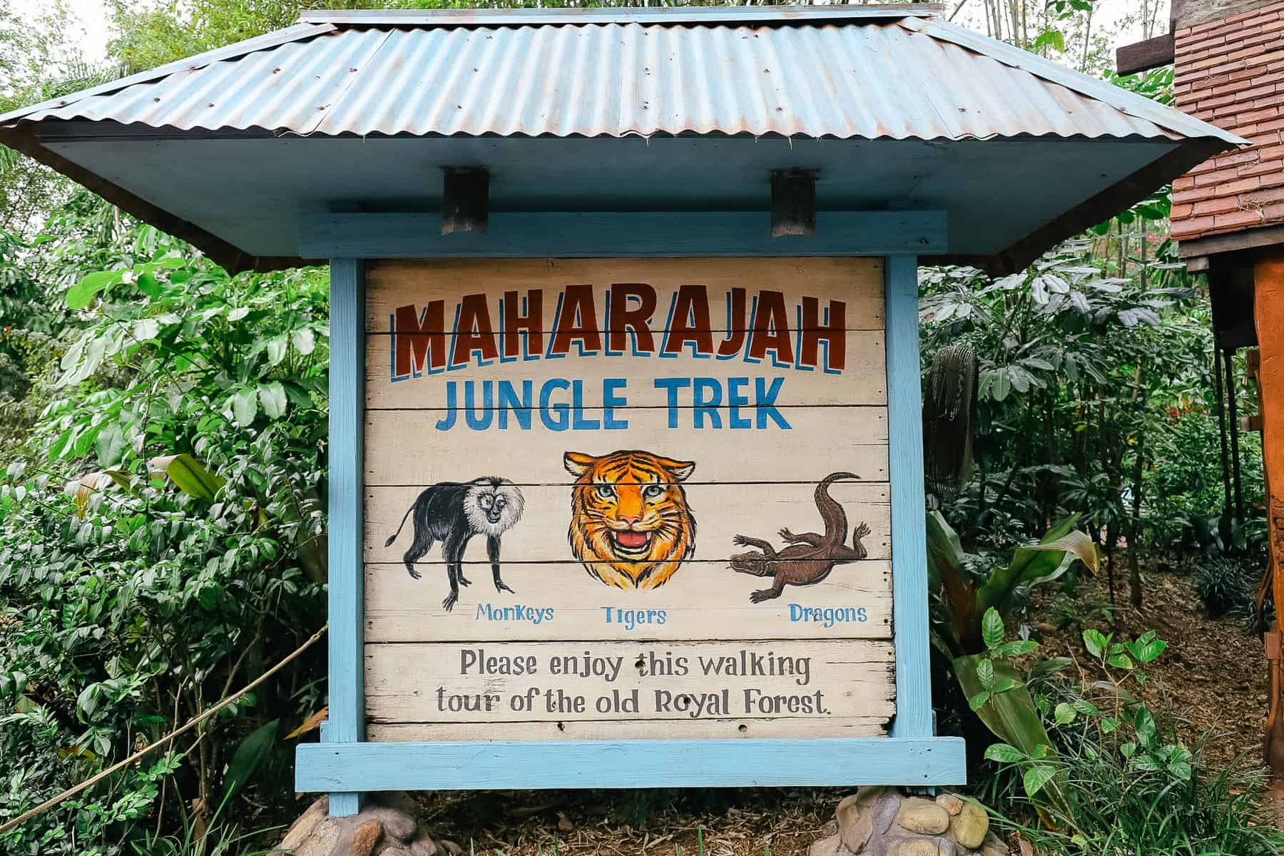 signage for the Maharajah Jungle Trek at Disney's Animal Kingdom 