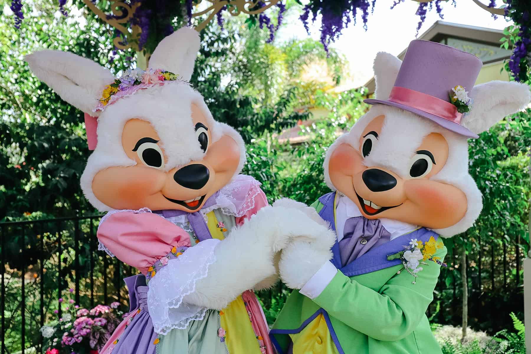 Mr. and Mrs. Easter Bunny at Magic Kingdom