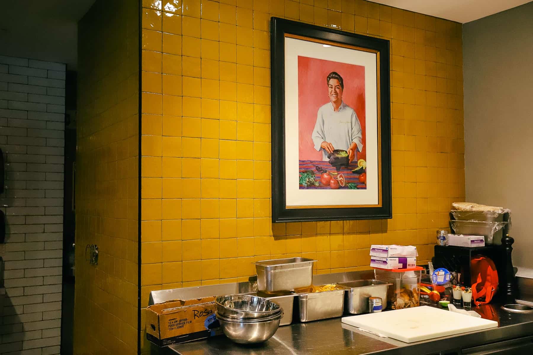 a picture of the restaurant's founder