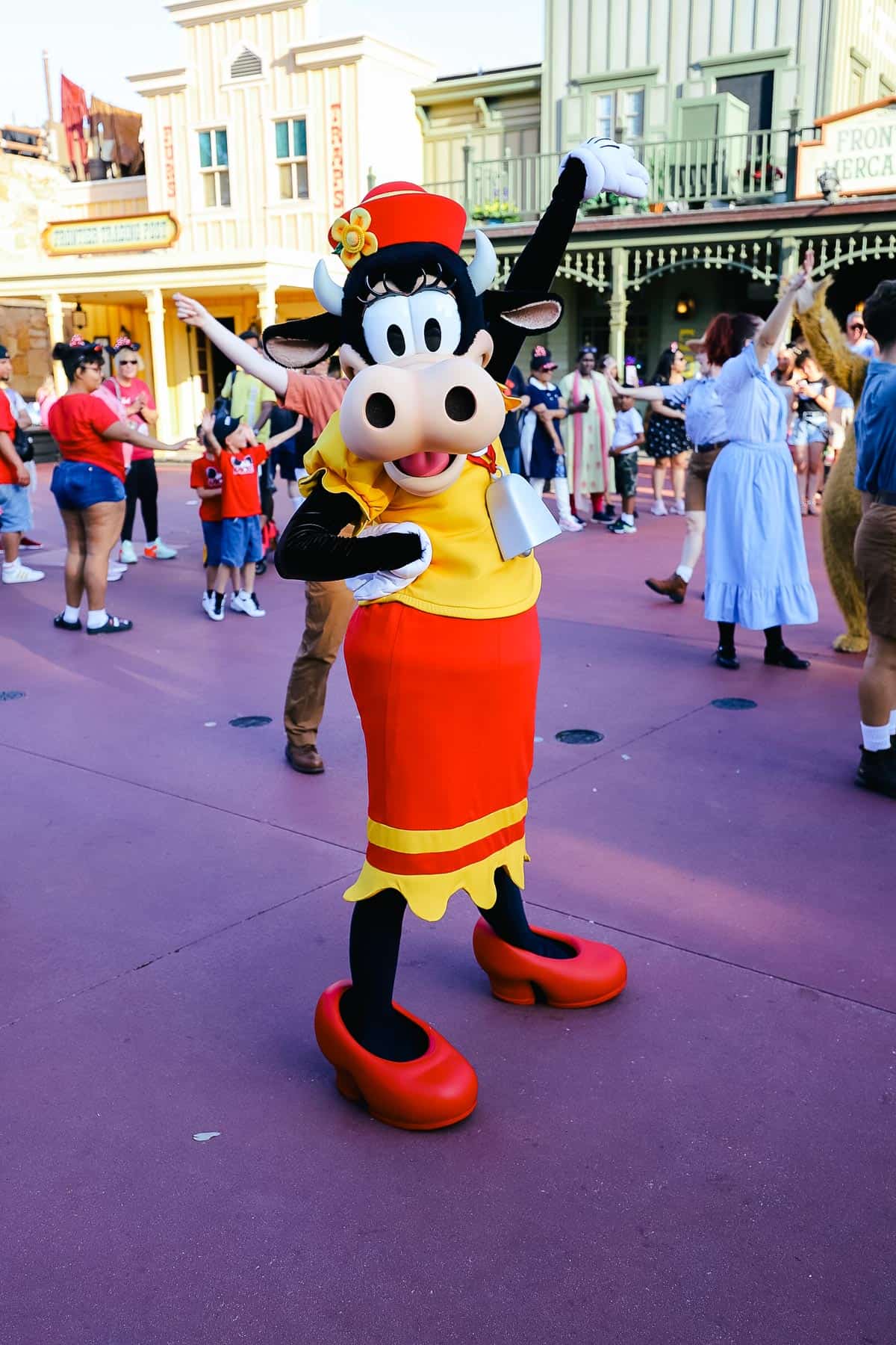 Clarabelle Cow poses for a photo.