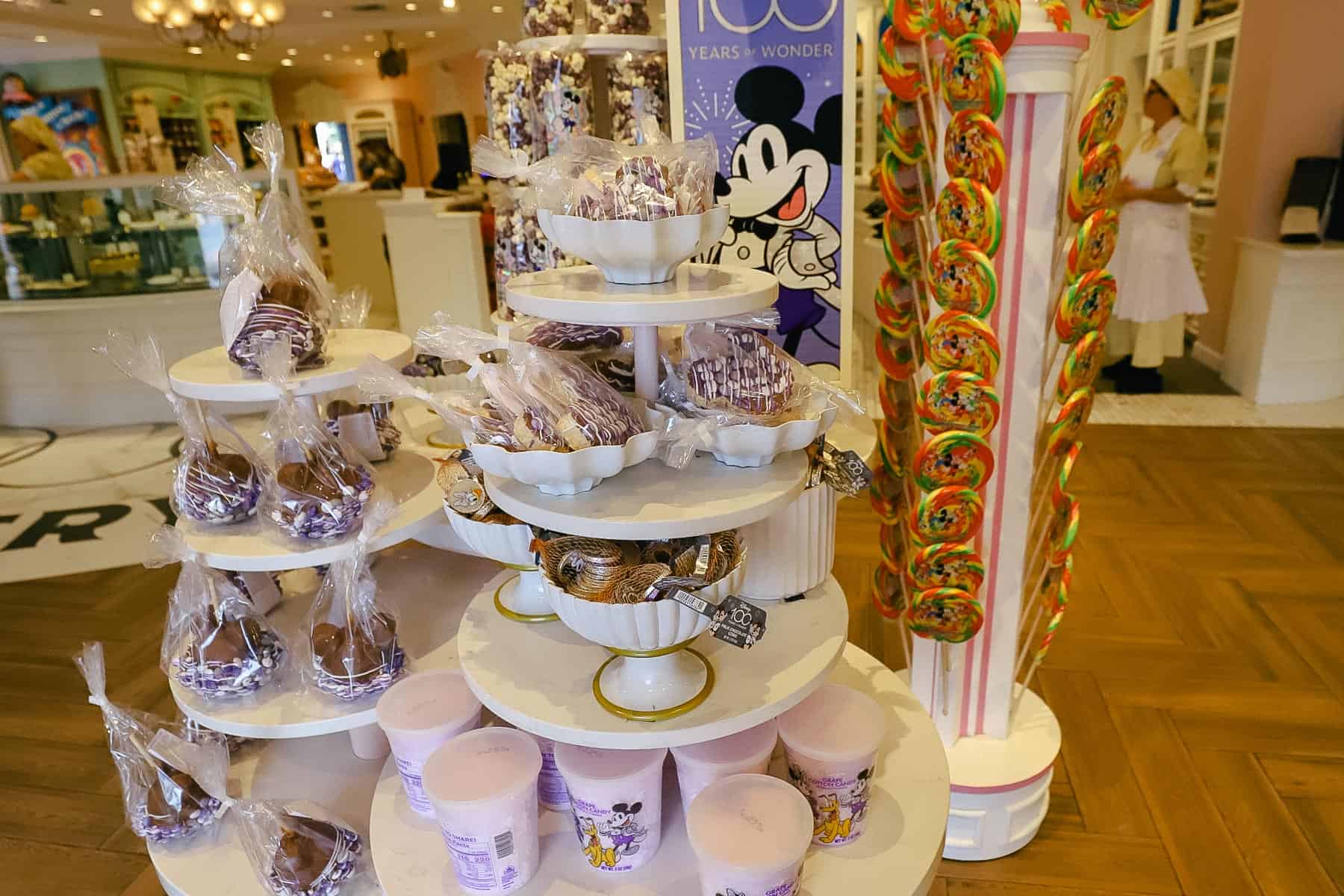 an older display of when treats were available during the 100th anniversary