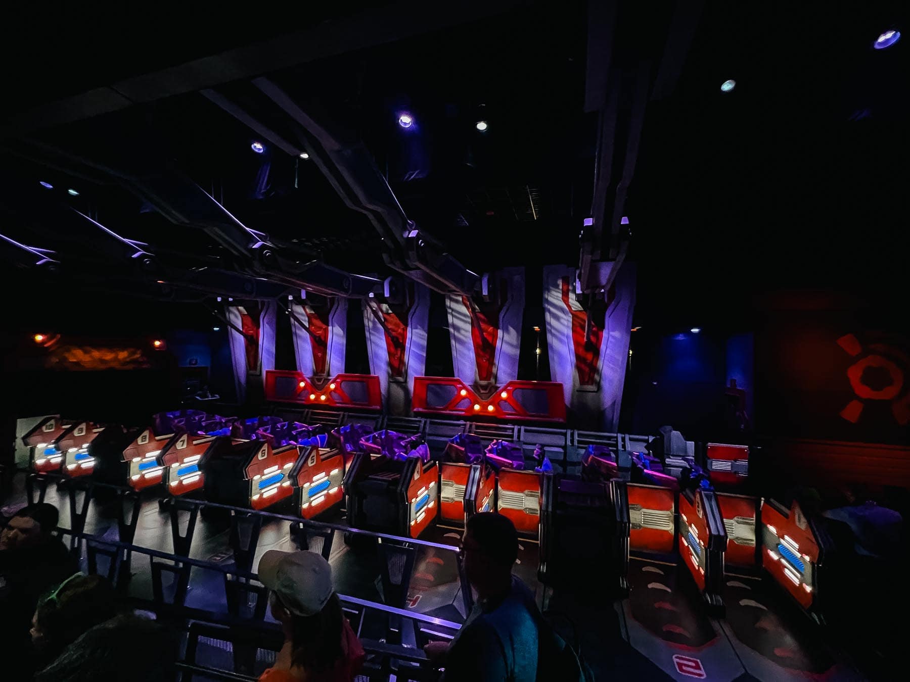 the loading zone for Guardians of the Galaxy ride at Epcot