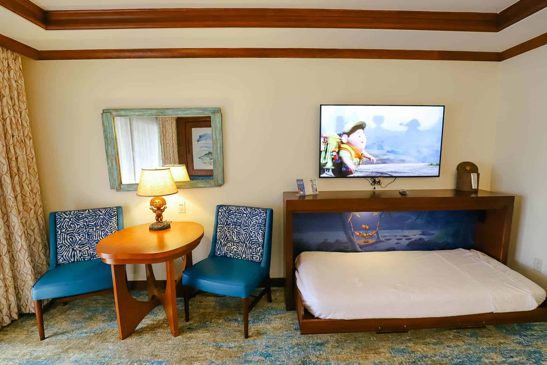 Deluxe Studio room layout at Disney Villas 