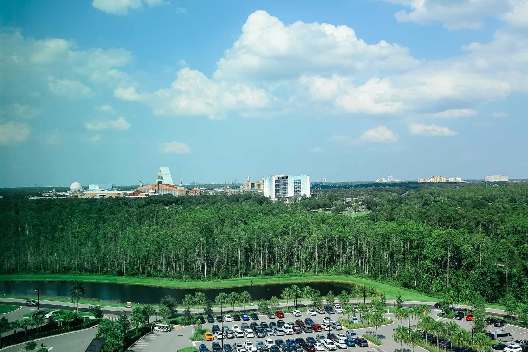 standard view from the room at Gran Destino Tower 