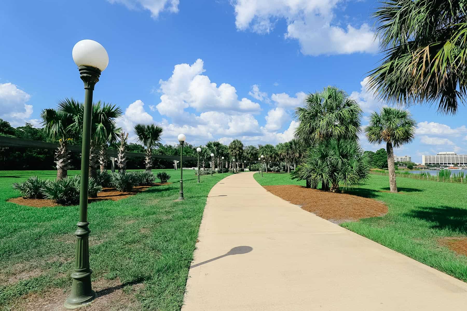 lamp posts along the Grand Floridian walkway 