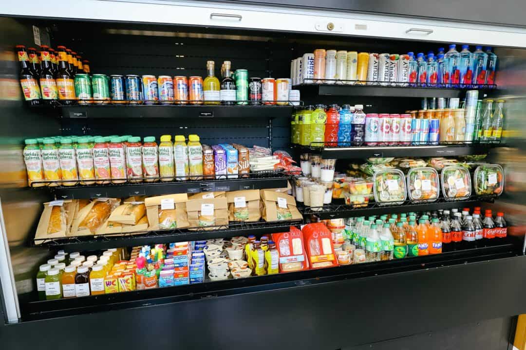 Items in the refrigerated case