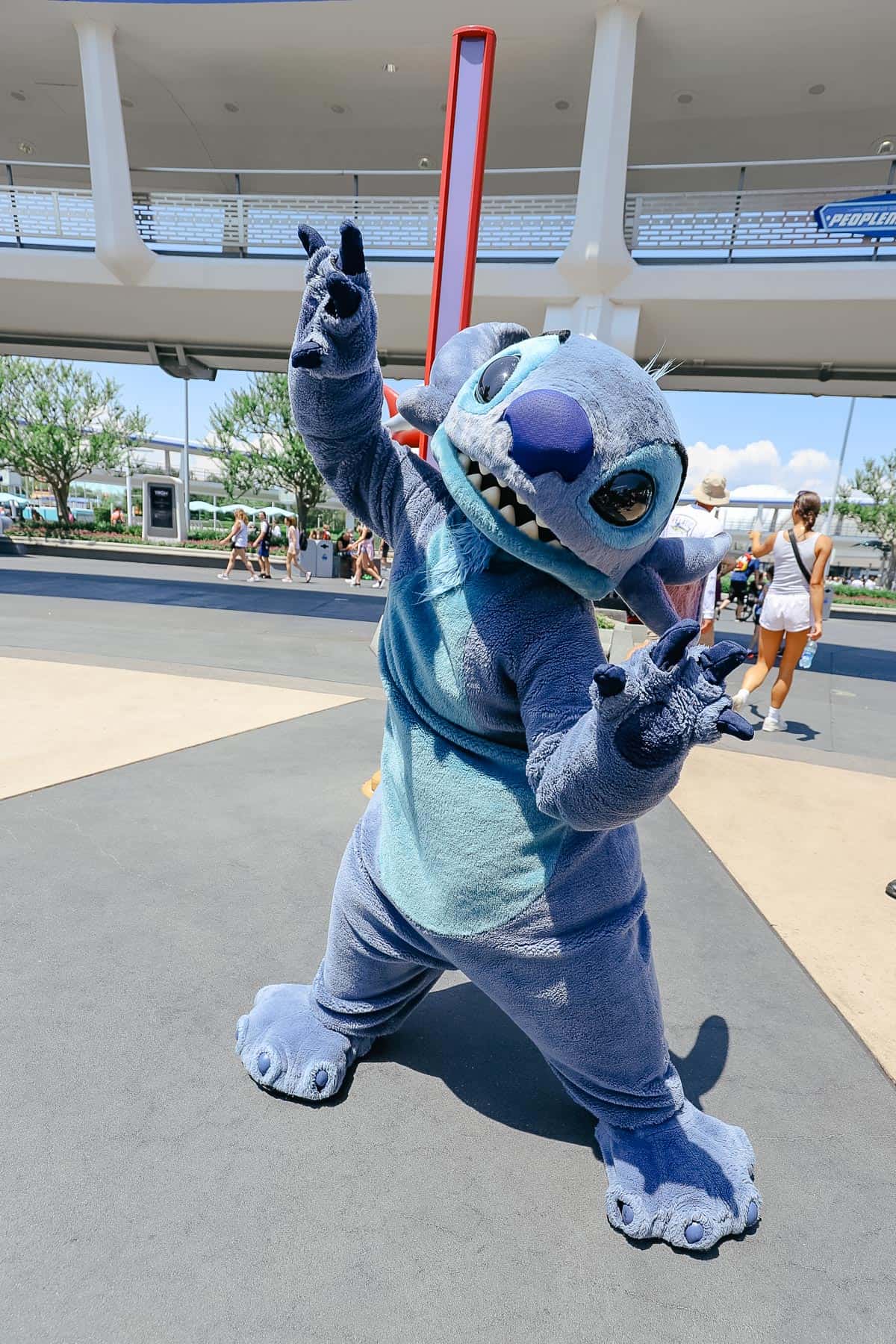 Stitch poses for the camera.