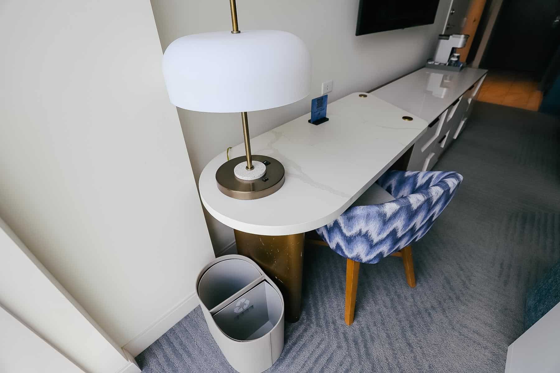 A desk area with chair was available in our room at the Swan Reserve.