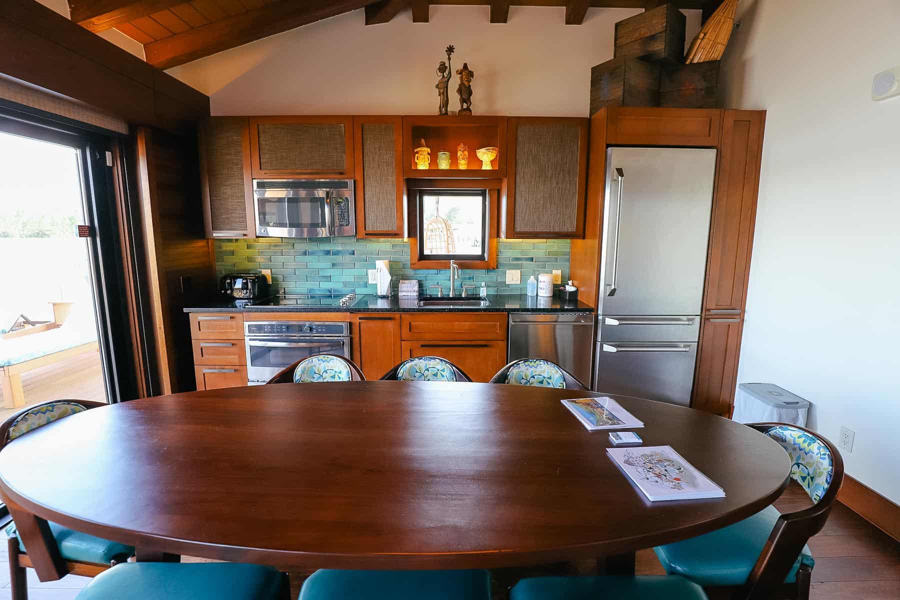 interior dining room of a Disney World Villa at the Polynesian 