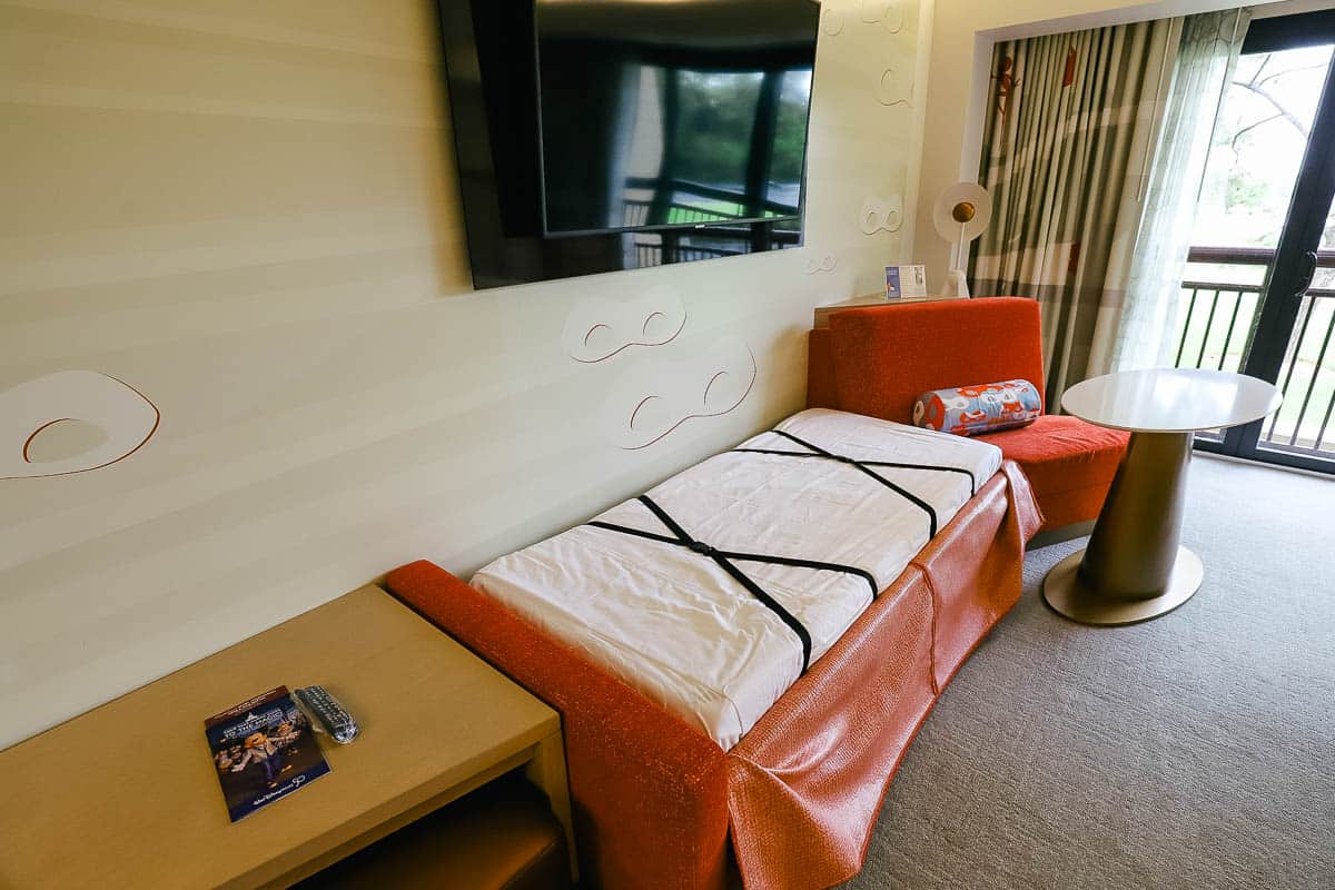 folded down sofa bed at the Contemporary