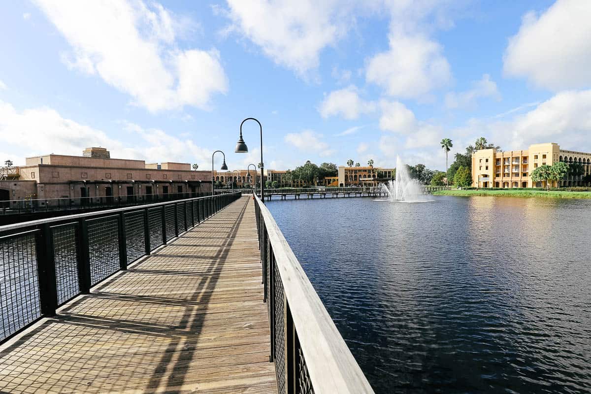 Bridge that connects Gran Destino to rest of the resort. 