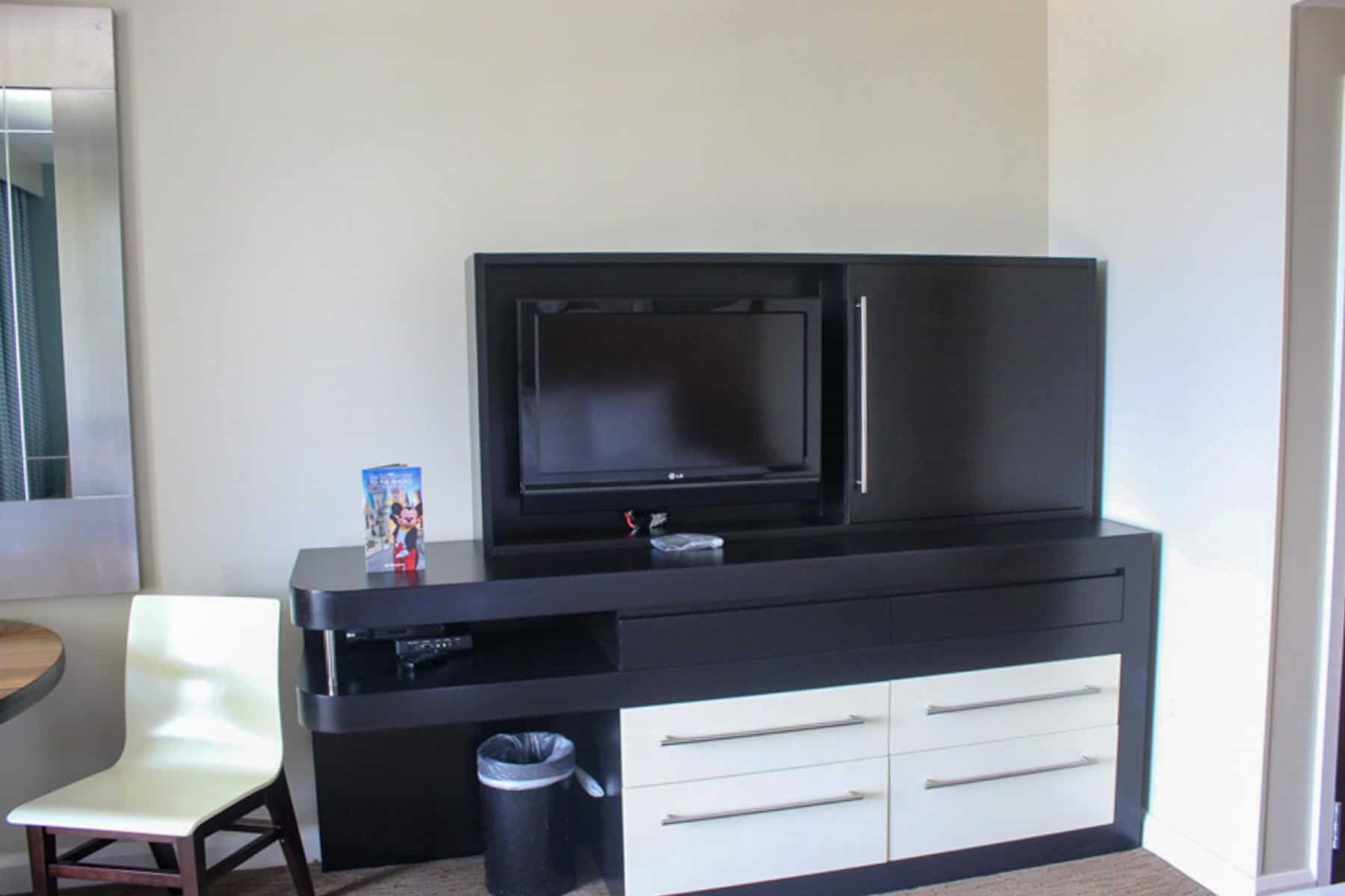 dresser and television in room at Bay Lake Tower