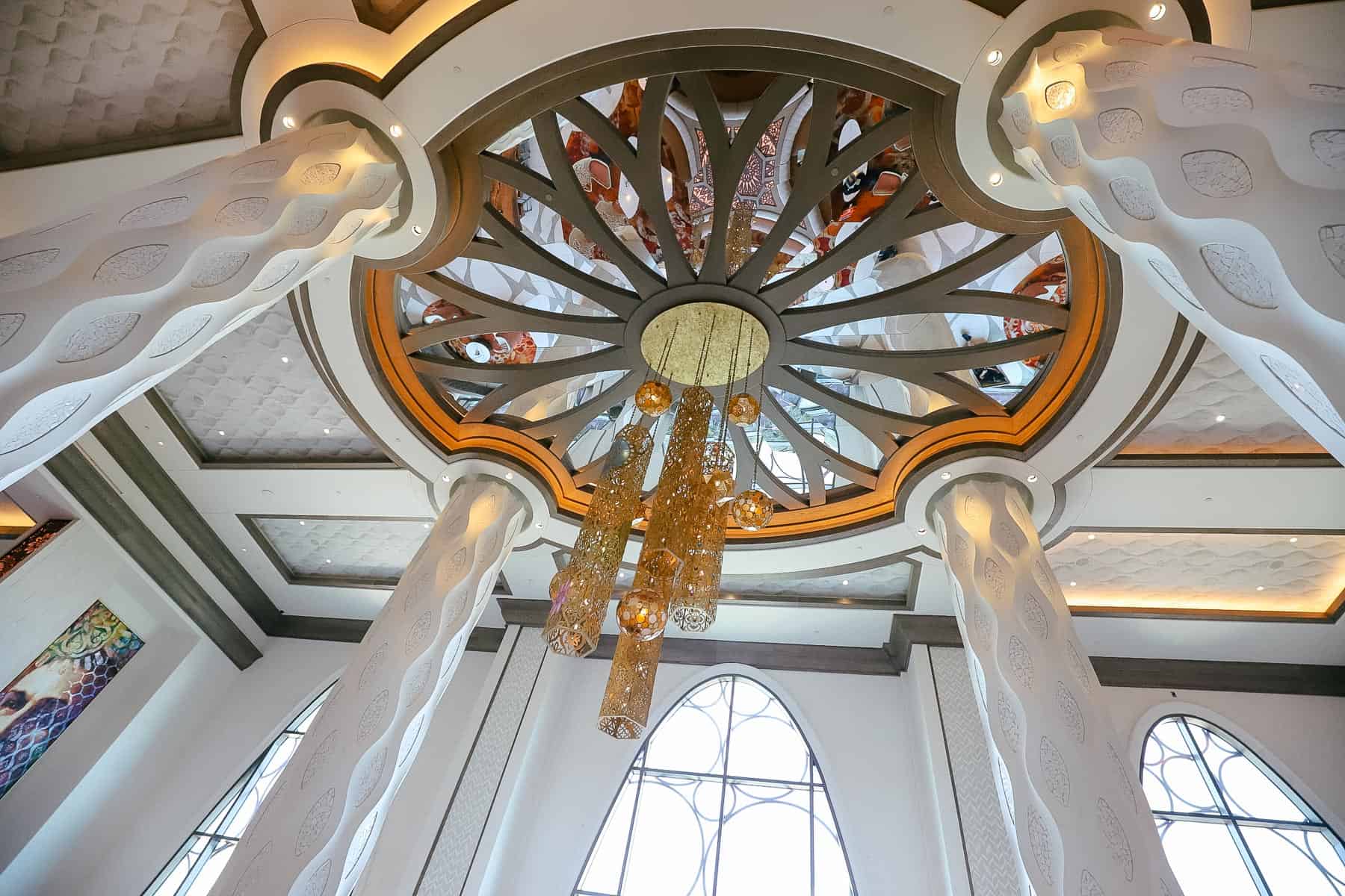 Ceiling in lobby of Gran Destino Tower 
